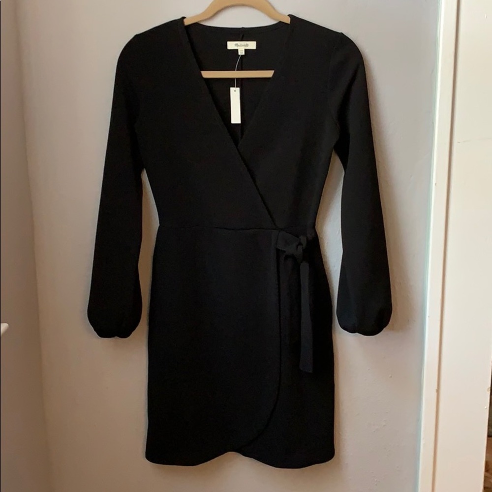 Black wrap madewell dress